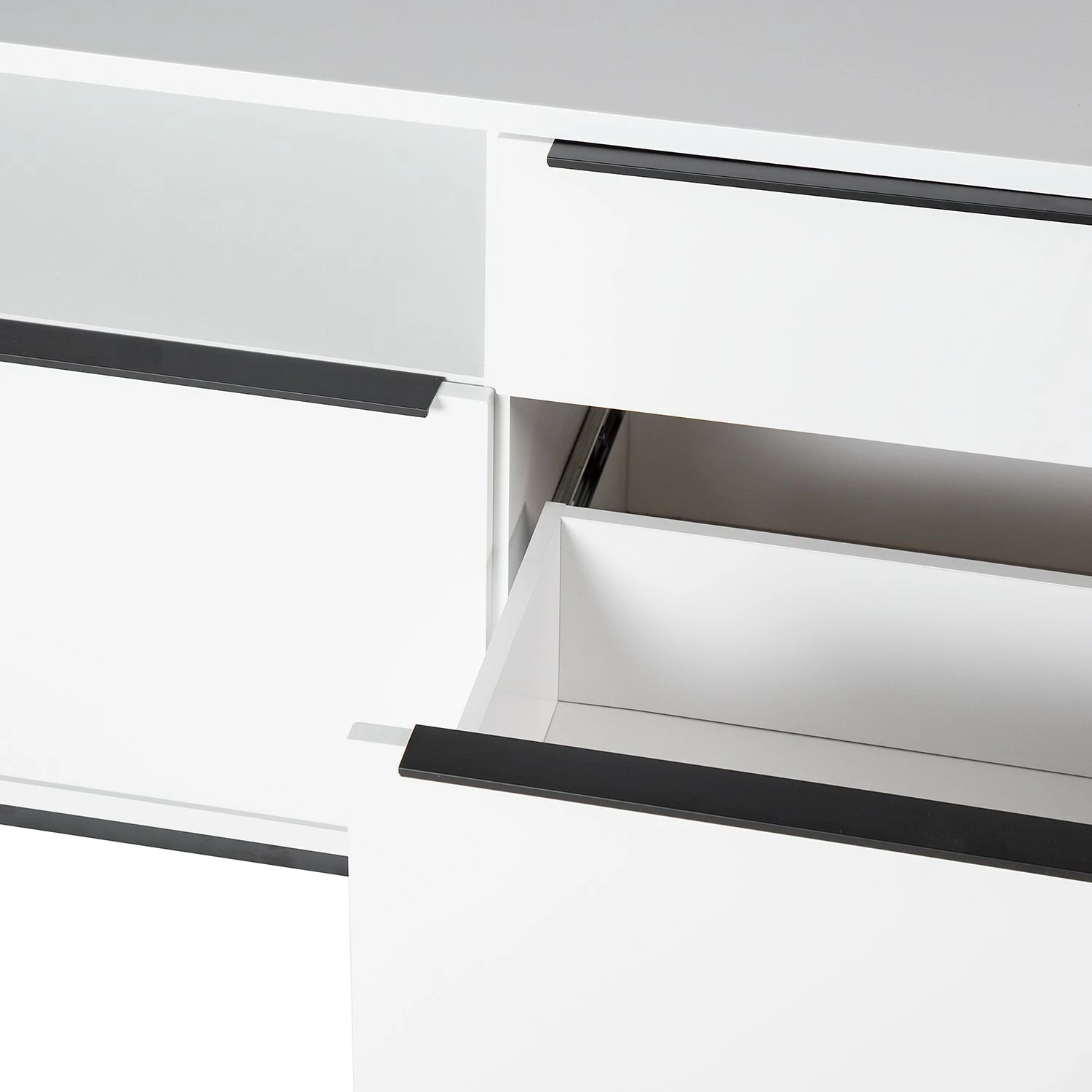 Fredriks Lowboard White Hall II - Matt Weiß / Schwarz 15 Fredriks Lowboard White Hall II - Matt Weiß / Schwarz – Bild 13