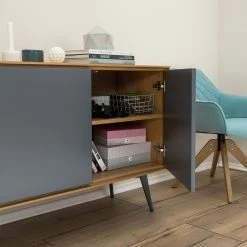 Studio Copenhagen Sideboard Danica - Echtholzfurnier - Matt Dunkelgrau / Esche -Möbel Verkäufe 2024 1000220479 201113 13035200053 DETAILS P000000001000220479