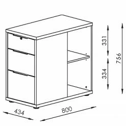 Maja Möbel Container eDJUST III - Platingrau / Weiß Spiegelglanz -Möbel Verkäufe 2024 1000220607 200824 06315700130 SKETCH DETAILS P000000001000220607 sketch