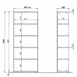 Germania Aktenregal GW-Profi 2.0 - Graphit - Höhe: 200 cm -Möbel Verkäufe 2024 1000222867 200821 11191300024 SKETCH DETAILS P000000001000222867 sketch