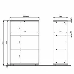 Germania Aktenregal GW-Profi 2.0 - Hellgrau / Graphit - Höhe: 123 cm -Möbel Verkäufe 2024 1000222868 200821 11191900033 SKETCH DETAILS P000000001000222868 sketch