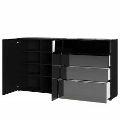Germania Sideboard Oakland II - Glas - Schwarz -Möbel Verkäufe 2024 1000223292 200826 06244200094 DETAILS P000000001000223292