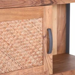 Ars manufacti Highboard Leyma - Rattan / Akazie massiv - Akazie / Anthrazit -Möbel Verkäufe 2024 1000223472 200826 12351700025 DETAILS P000000001000223472