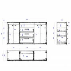 Red Living Sideboard Buzan - Altholz Dekor / Anthrazit -Möbel Verkäufe 2024 1000223919 210202 14163000006 SKETCH DETAILS P000000001000223919 sketch