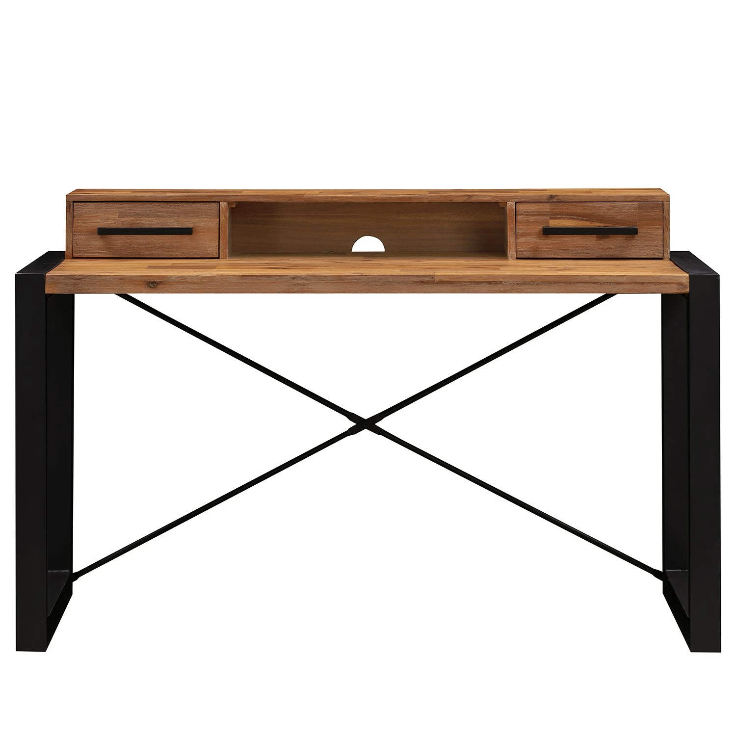 Ars manufacti Schreibtisch Urban Industry - Akazie massiv / Metall - Akazie / Schwarz 7 Ars manufacti Schreibtisch Urban Industry - Akazie massiv / Metall - Akazie / Schwarz – Bild 5