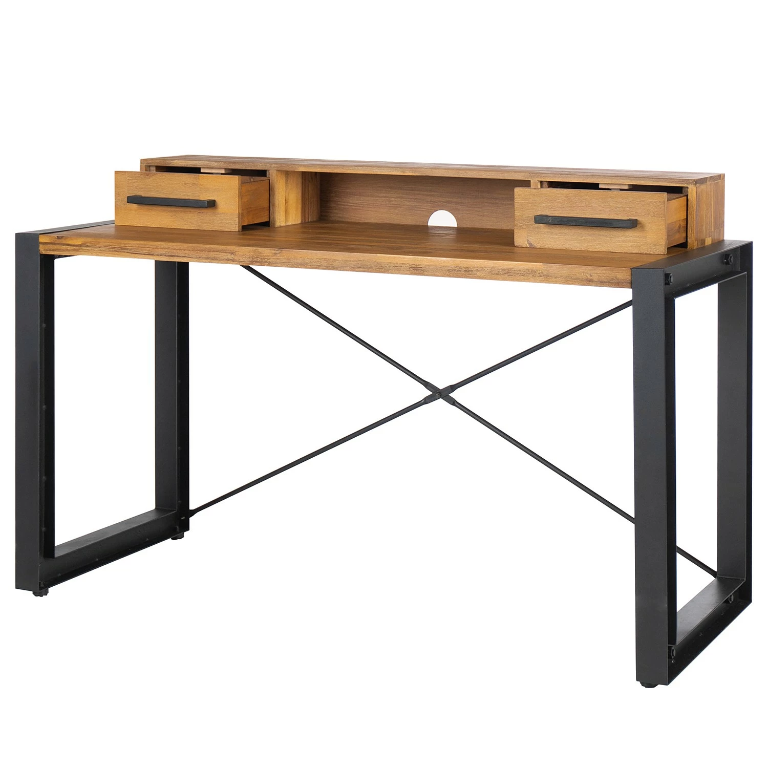 Ars manufacti Schreibtisch Urban Industry - Akazie massiv / Metall - Akazie / Schwarz 13 Ars manufacti Schreibtisch Urban Industry - Akazie massiv / Metall - Akazie / Schwarz – Bild 11