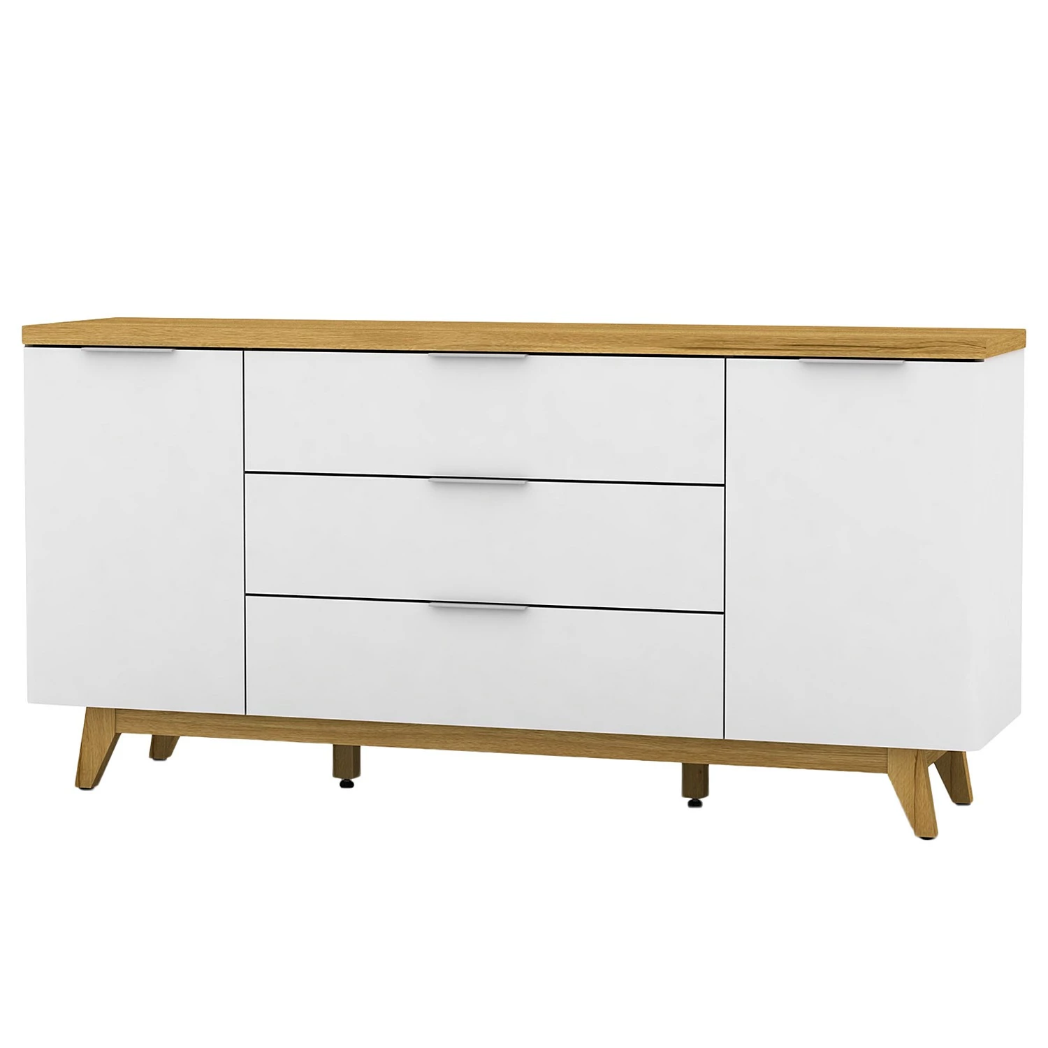 Jahnke Sideboard Libre I - Kerneiche Dekor / Matt Weiß 3 Jahnke Sideboard Libre I - Kerneiche Dekor / Matt Weiß