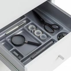 Furnitive Rollcontainer Vernas - Kreideweiß / Silber -Möbel Verkäufe 2024 1000227845 201021 16251300007 DETAILS P000000001000227845