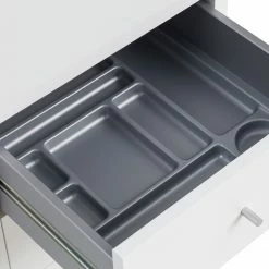 Furnitive Rollcontainer Vernas - Kreideweiß / Silber -Möbel Verkäufe 2024 1000227845 201021 16251400008 DETAILS P000000001000227845