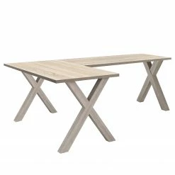 Mooved Eckschreibtisch Leeton II - Eiche Sanremo Hell Dekor