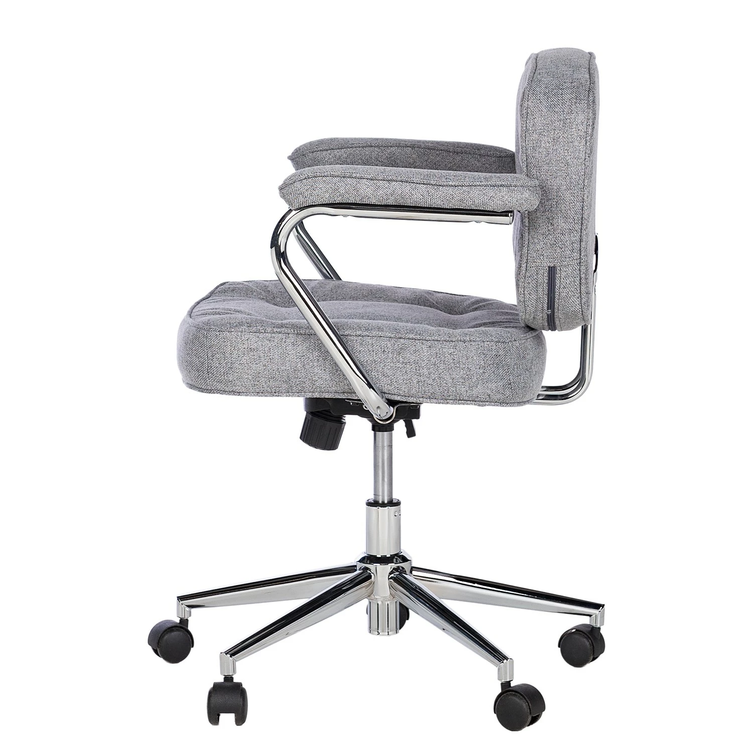 Furnitive Bürostuhl Orlu II - Webstoff / Eisen - Hellgrau / Chrom 6 Furnitive Bürostuhl Orlu II - Webstoff / Eisen - Hellgrau / Chrom – Bild 4