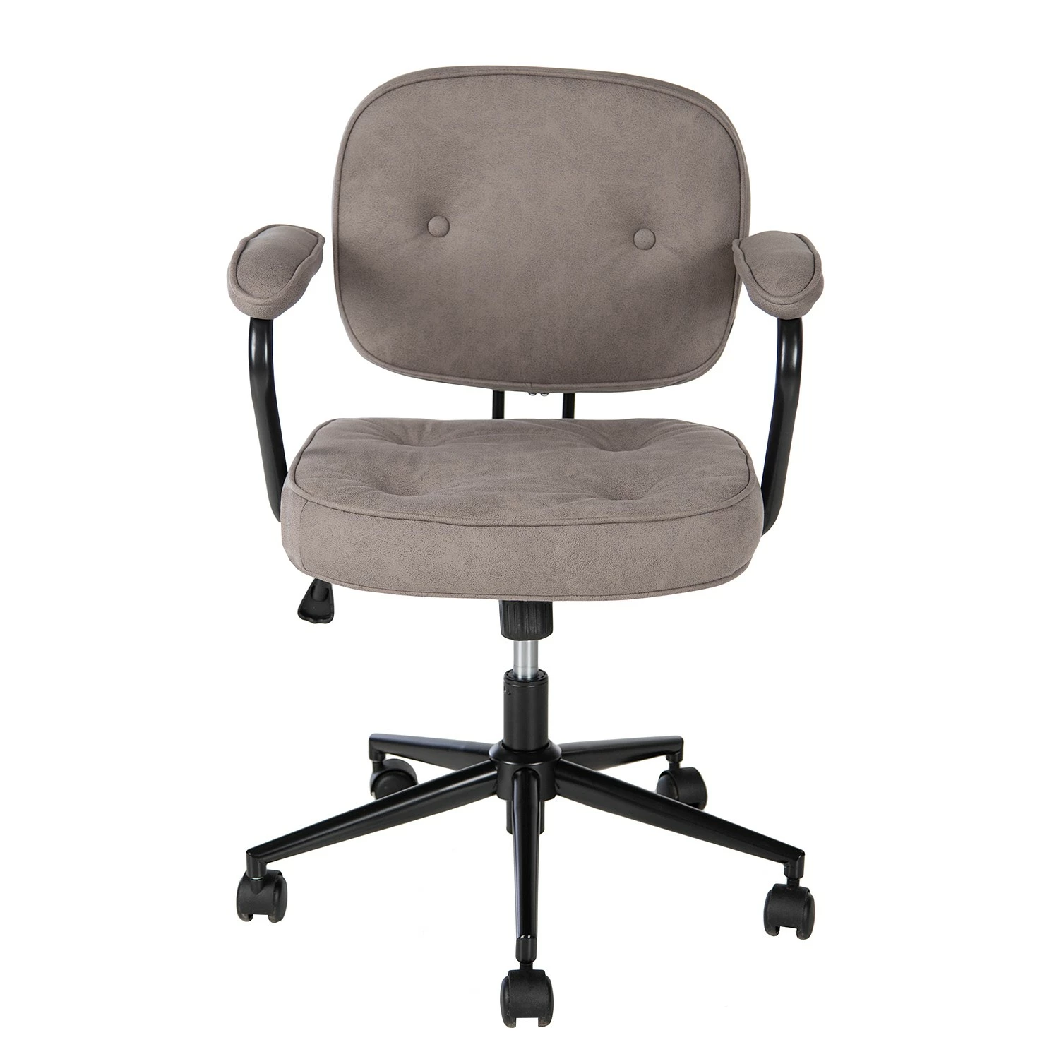 Furnitive Bürostuhl Orlu I - Microfaser / Eisen - Vintage Taupe / Schwarz 5 Furnitive Bürostuhl Orlu I - Microfaser / Eisen - Vintage Taupe / Schwarz – Bild 3