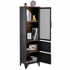 Red Living Regal Thenon - Schwarz / Braun -Möbel Verkäufe 2024 1000235693 201210 06233200197 DETAILS P000000001000235693