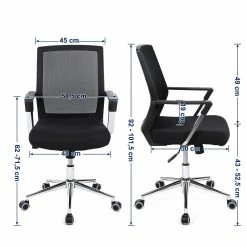 Loftscape Bürostuhl Luxey - Webstoff - Schwarz -Möbel Verkäufe 2024 1000235704 210118 06401600059 SKETCH DETAILS P000000001000235704 sketch