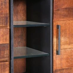 Red Living Sideboard Thiery - Mango massiv / Metall - Mango Braun / Anthrazit -Möbel Verkäufe 2024 1000239508 210108 13381100084 DETAILS P000000001000239508