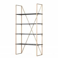 Red Living Regal Oissel - Akazie massiv / Metall - Akazie Schwarz / Gold