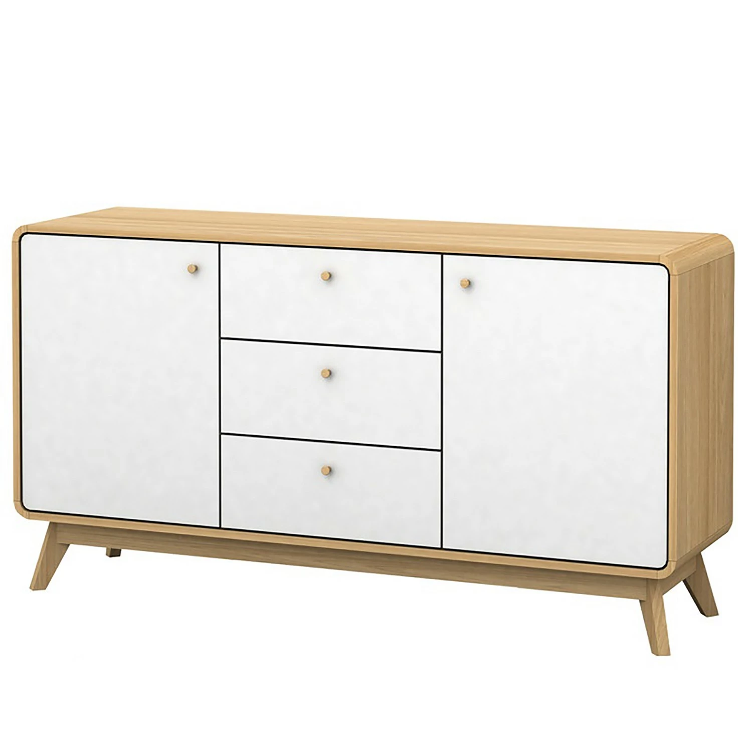 Norrwood Sideboard Chelan - Weiß / Eiche Dekor 3 Norrwood Sideboard Chelan - Weiß / Eiche Dekor