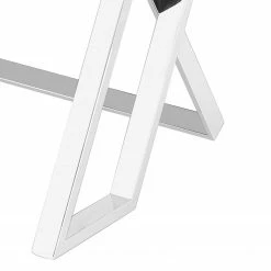 Velvet Studio Schreibtisch Genay - Sicherheitsglas / Edelstahl - Glasklar / Silber -Möbel Verkäufe 2024 1000241600 210121 14214200049 DETAILS P000000001000241600