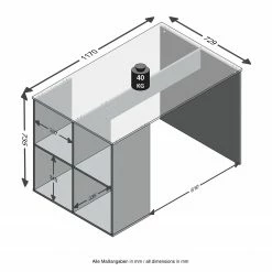 Furnitive Schreibtisch Fumel - Weiß -Möbel Verkäufe 2024 1000242055 210122 12394100052 SKETCH DETAILS P000000001000242055 sketch