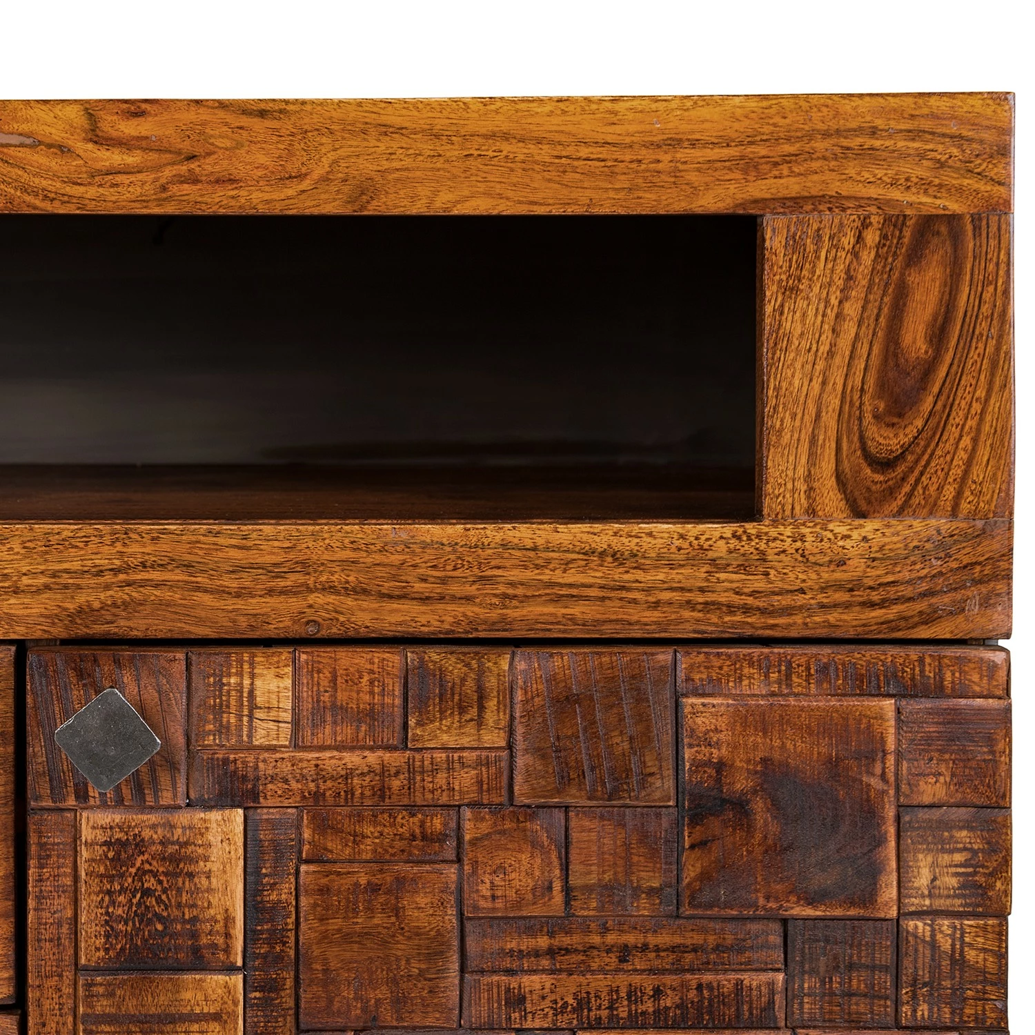 Wolf-Möbel Sideboard Bazac - Inkl. Beleuchtung - Akazie massiv - Akazie / Dunkelgrau 12 Wolf-Möbel Sideboard Bazac - Inkl. Beleuchtung - Akazie massiv - Akazie / Dunkelgrau – Bild 10