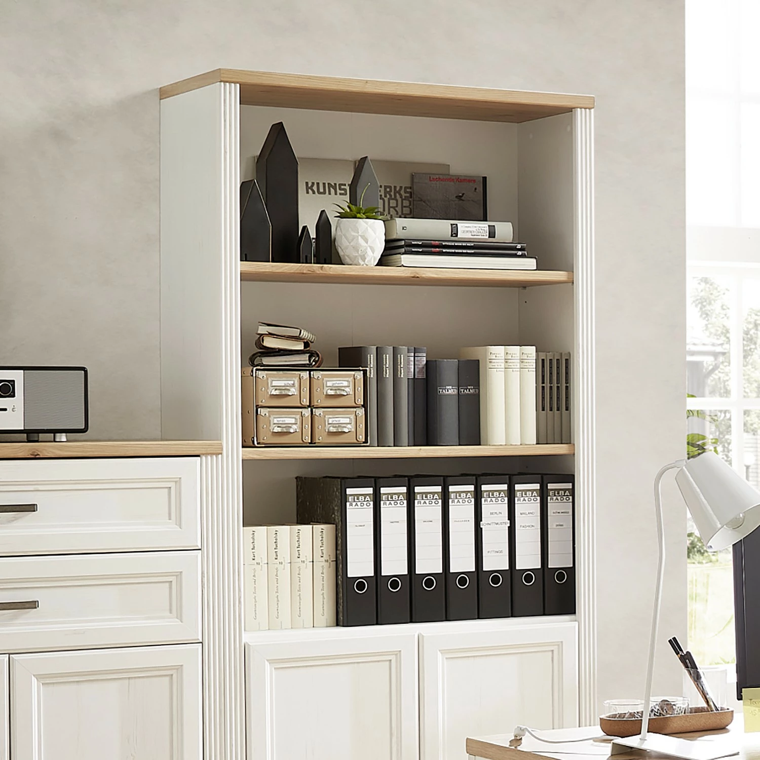 Ridgevalley Büroregal Jasmund I - Pinie Weiß Dekor 10 Ridgevalley Büroregal Jasmund I - Pinie Weiß Dekor – Bild 8