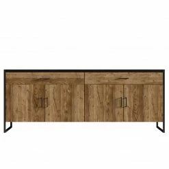 Red Living Sideboard Turriers - Fichte Dekor / Matt Schwarz -Möbel Verkäufe 2024 1000245418 210217 13054700074 DETAILS P000000001000245418