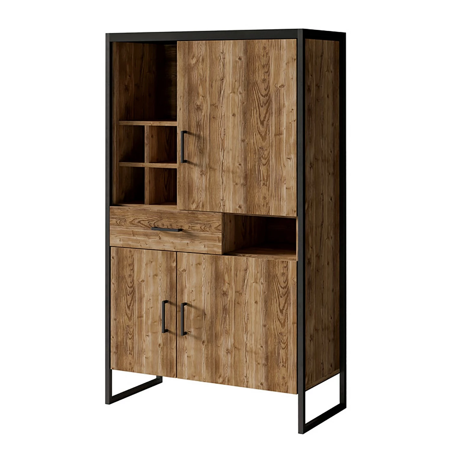 Red Living Regal Turriers II - Fichte Dekor / Matt Schwarz 3 Red Living Regal Turriers II - Fichte Dekor / Matt Schwarz