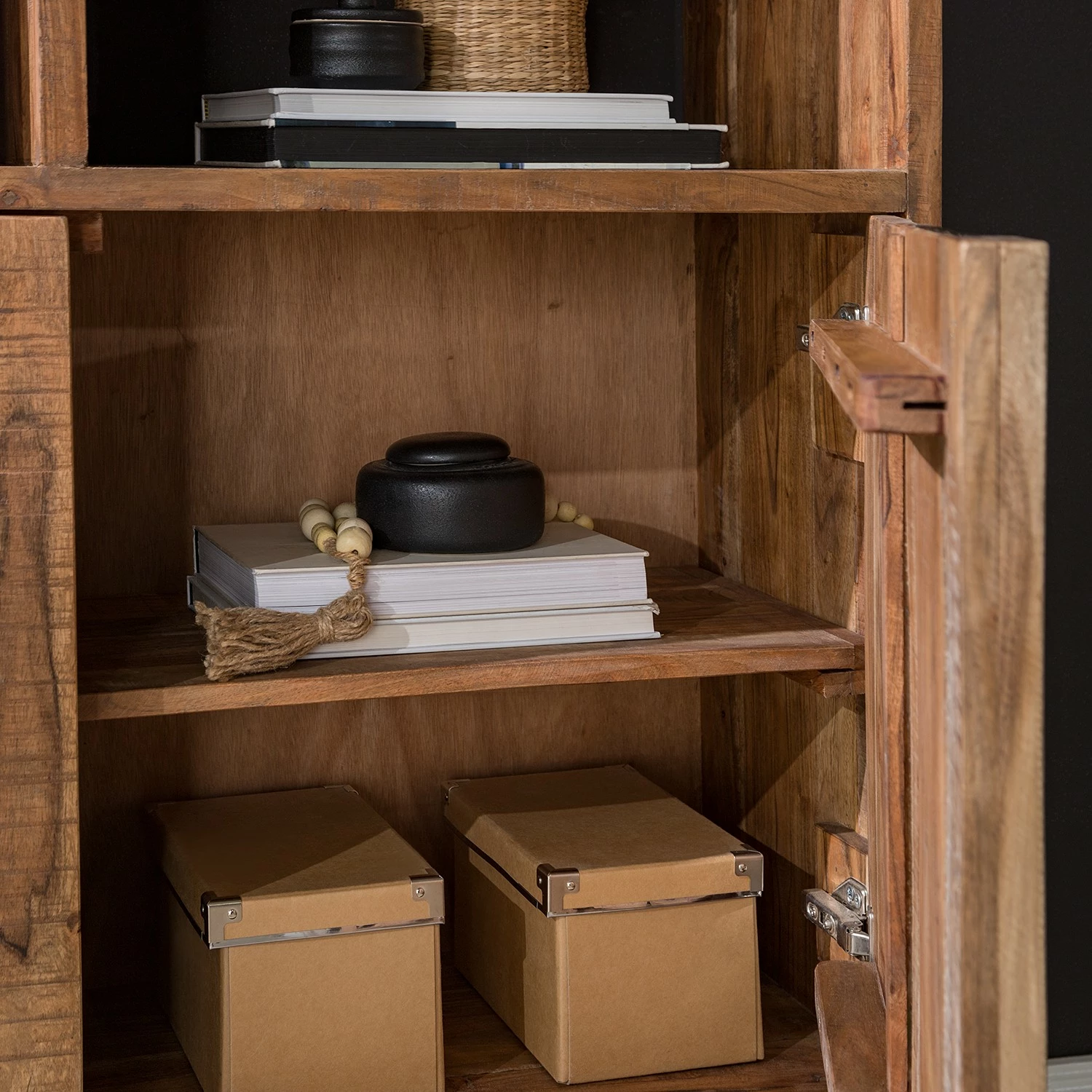 Ars manufacti Büroschrank Domme - Akazie massiv / Eisen - Akazie / Anthrazit 7 Ars manufacti Büroschrank Domme - Akazie massiv / Eisen - Akazie / Anthrazit – Bild 5