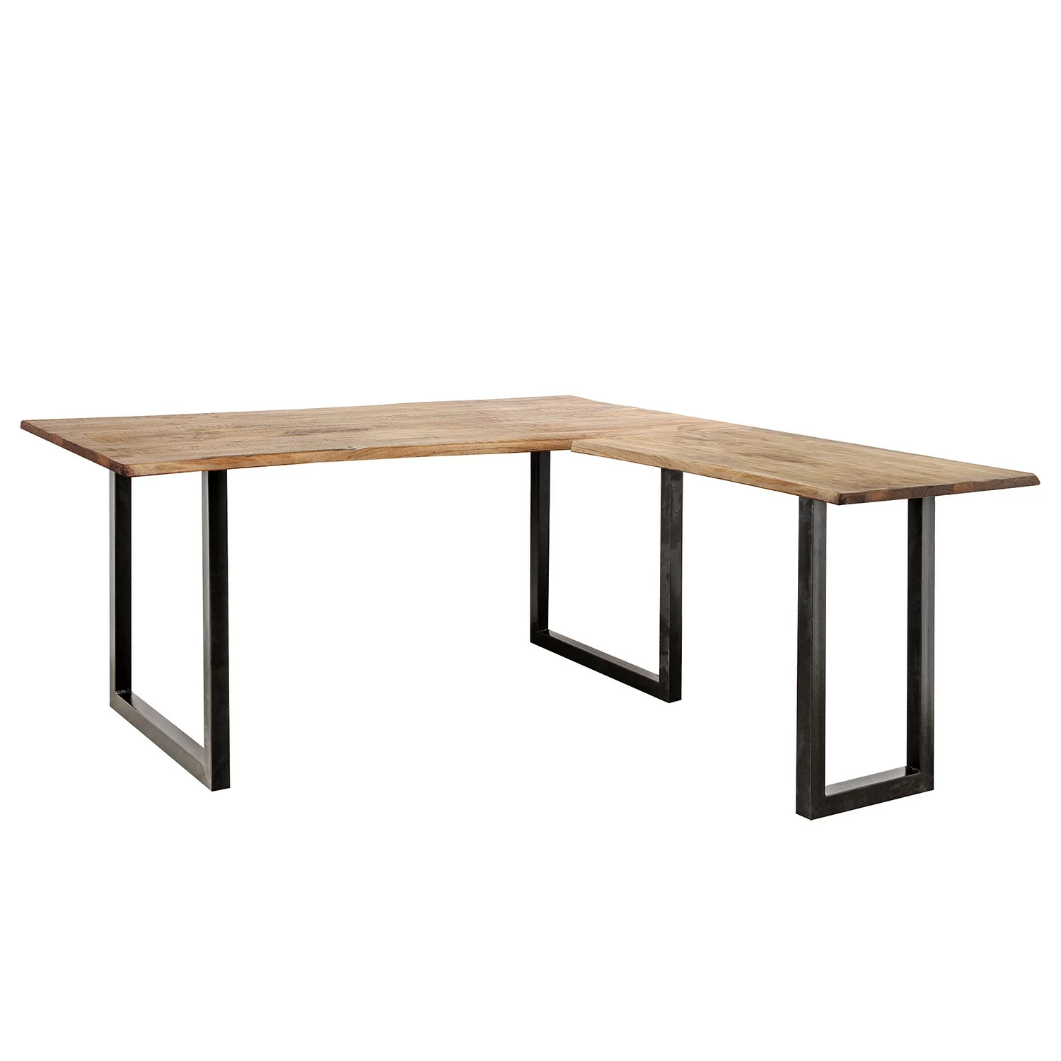 Ars manufacti Eckschreibtisch Domme - Akazie massiv / Eisen - Akazie / Anthrazit 3 Ars manufacti Eckschreibtisch Domme - Akazie massiv / Eisen - Akazie / Anthrazit