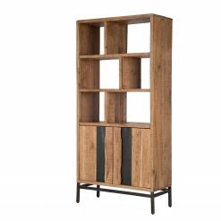 Ars manufacti Büroregal Domme - Akazie massiv / Eisen - Akazie / Anthrazit -Möbel Verkäufe 2024 1000246832 220406 031 DETAILS P000000001000246832