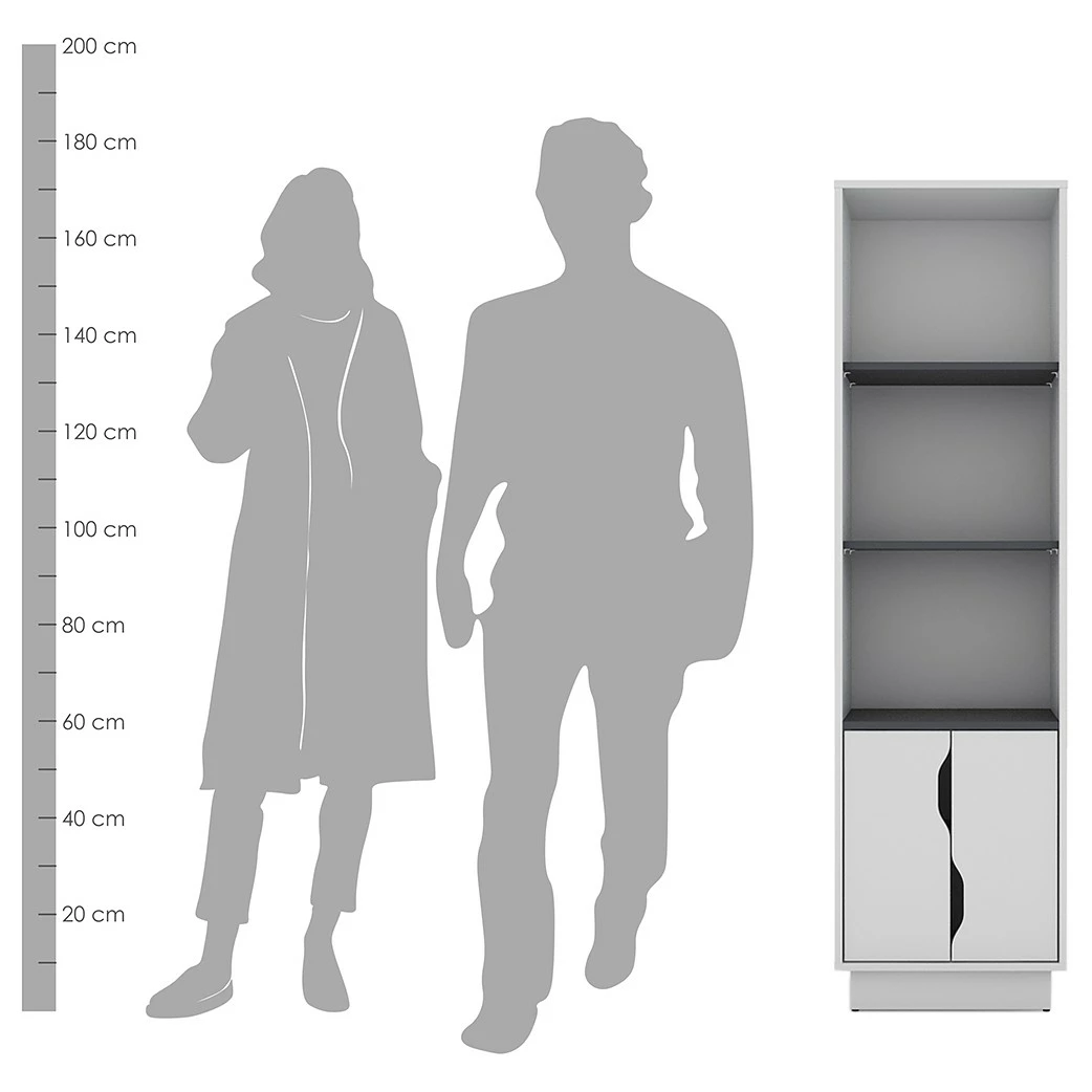 Furnitive Regal Paroy - Weiß / Grau 8 Furnitive Regal Paroy - Weiß / Grau – Bild 6