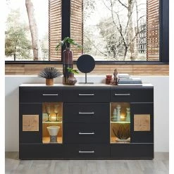 Loftscape Sideboard Belloc - Inkl. Beleuchtung - Matt Schwarz / Eiche Dekor 7 Loftscape Sideboard Belloc - Inkl. Beleuchtung - Matt Schwarz / Eiche Dekor -Möbel Verkäufe 2024 1000249570 210302 14403800028 MOOD DETAILS P000000001000249570 mood