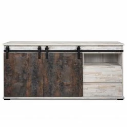 Maison Belfort Sideboard Janze II - Kiefer Weiß Dekor / Vintage Braun -Möbel Verkäufe 2024 1000254986 210322 08501800025 DETAILS P000000001000254986