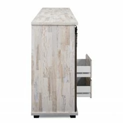 Maison Belfort Sideboard Janze II - Kiefer Weiß Dekor / Vintage Braun -Möbel Verkäufe 2024 1000254986 210322 08502400029 DETAILS P000000001000254986