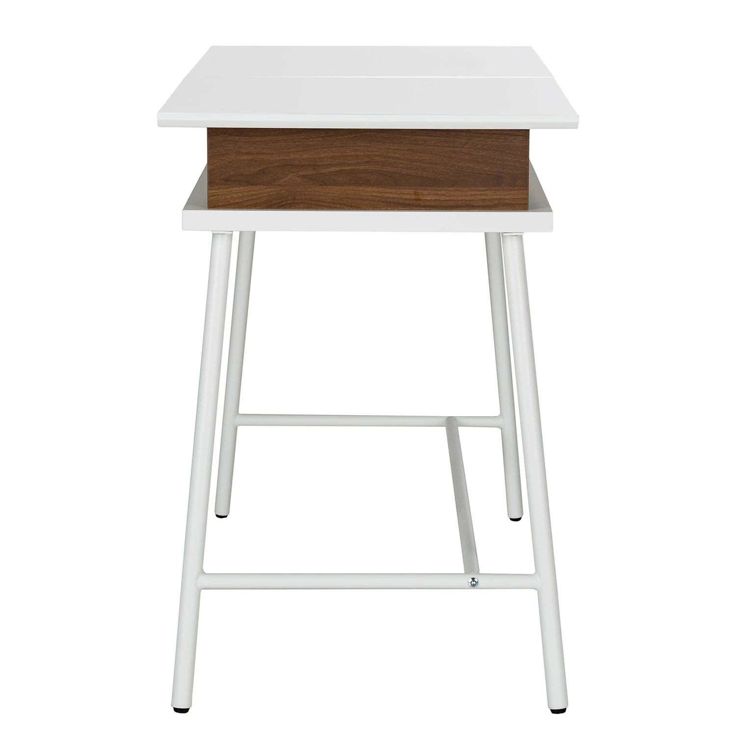 Fredriks Schreibtisch Paide - (Höhenverstellbar) - Hochglanz Weiß / Walnuss Dekor 15 Fredriks Schreibtisch Paide - (Höhenverstellbar) - Hochglanz Weiß / Walnuss Dekor – Bild 13