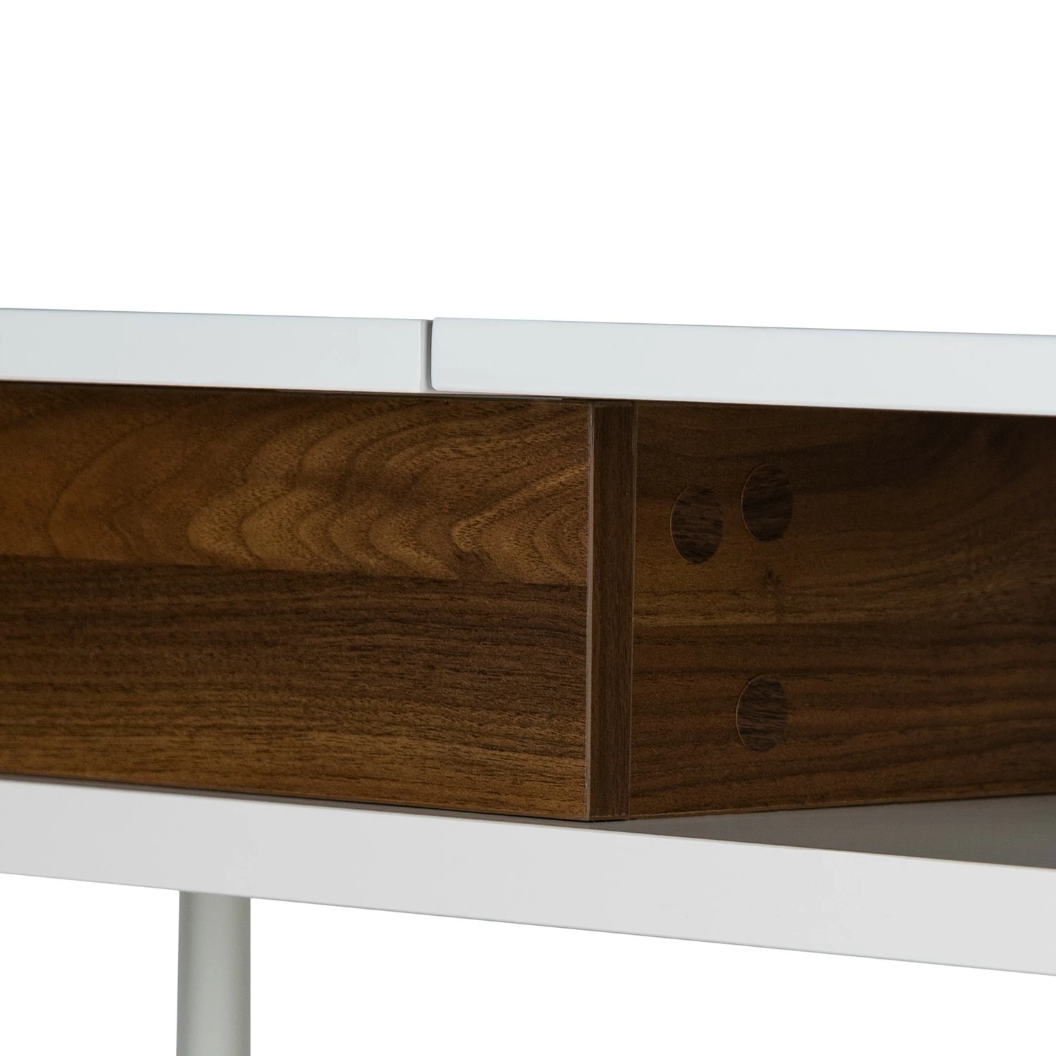 Fredriks Schreibtisch Paide - (Höhenverstellbar) - Hochglanz Weiß / Walnuss Dekor 21 Fredriks Schreibtisch Paide - (Höhenverstellbar) - Hochglanz Weiß / Walnuss Dekor – Bild 19