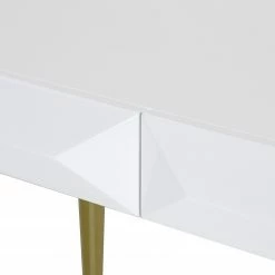 Jack & Alice Schreibtisch Canoa - Hochglanz Weiß / Gold -Möbel Verkäufe 2024 1000256390 220331 060 DETAILS P000000001000256390
