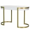 Jack & Alice Schreibtisch Cayo - Hochglanz Weiß / Gold -Möbel Verkäufe 2024 1000256402 220331 010 IMAGE P000000001000256402