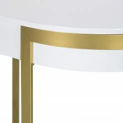 Jack & Alice Schreibtisch Cayo - Hochglanz Weiß / Gold -Möbel Verkäufe 2024 1000256402 220331 061 DETAILS P000000001000256402