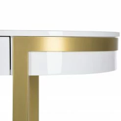 Jack & Alice Schreibtisch Cayo - Hochglanz Weiß / Gold -Möbel Verkäufe 2024 1000256402 220331 063 DETAILS P000000001000256402