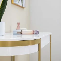 Jack & Alice Schreibtisch Cayo - Hochglanz Weiß / Gold -Möbel Verkäufe 2024 1000256402 220601 022 MOOD DETAILS P000000001000256402 mood