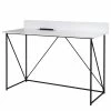 Tenzo Schreibtisch Tell II - Hochglanz Weiß / Schwarz