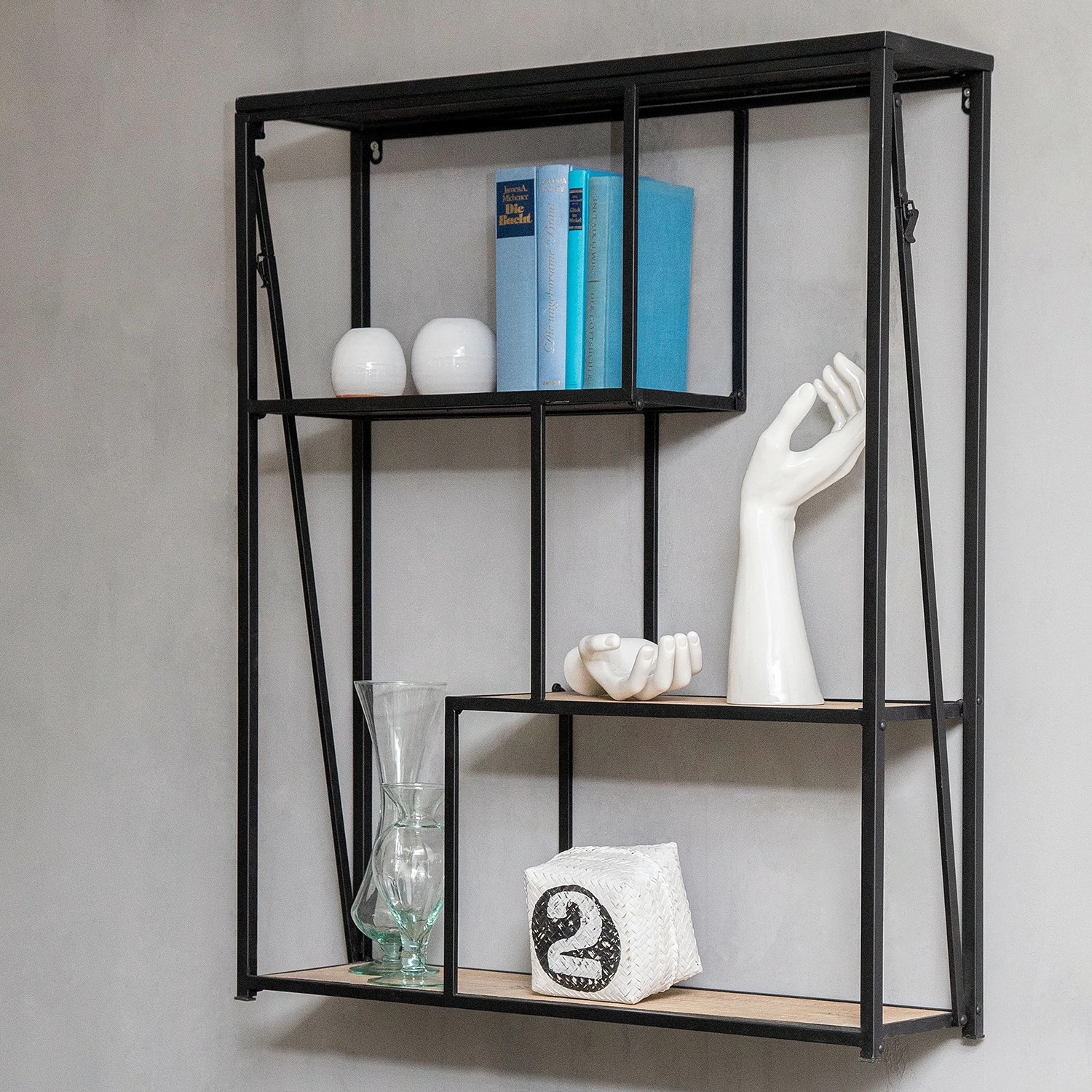 Red Living Regal Cap Cana III - Echtholzfurnier / Metall - Spießtanne / Schwarz 8 Red Living Regal Cap Cana III - Echtholzfurnier / Metall - Spießtanne / Schwarz – Bild 6