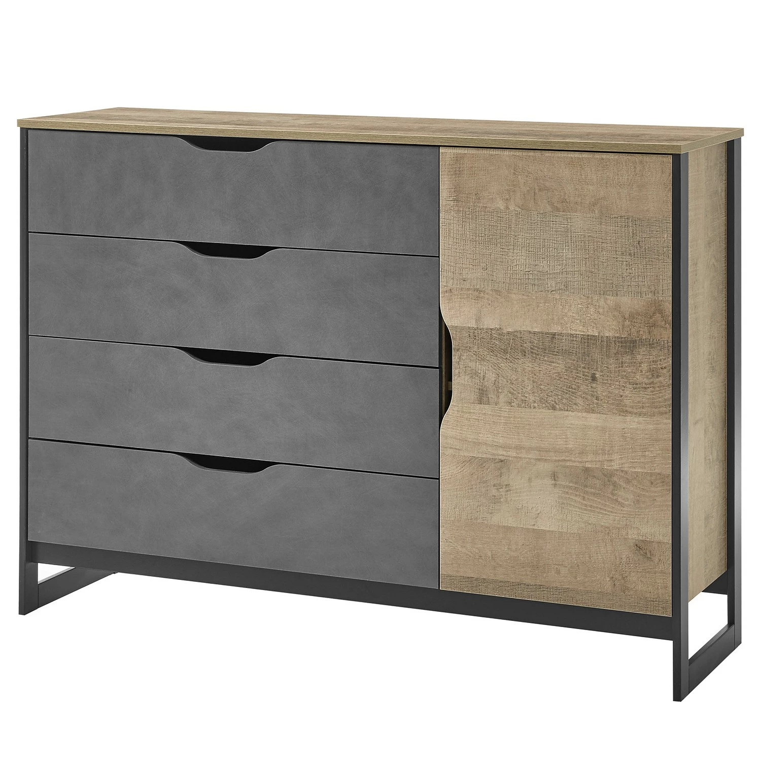 Red Living Sideboard Cocody I - Eiche Montana Dekor / Grau 3 Red Living Sideboard Cocody I - Eiche Montana Dekor / Grau