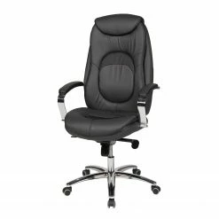 Duo Collection Bürostuhl Mattes XXL - Kunstleder / Metall - Anthrazit / Chrom