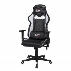 Duo Collection Gamingchair Game-Rocker G-20 - Kunstleder & Netzstoff / Nylon - Schwarz / Weiß