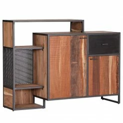 Red Living Sideboard Fyfield - Akazie massiv / Metall - Akazie / Grau