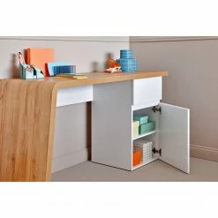 Jahnke Schreibtisch CULTURE C 131 - Kerneiche Dekor / Weiß -Möbel Verkäufe 2024 1000261792 210426 09085700027 DETAILS P000000001000261792