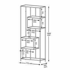 Red Living Regal Coogee I - Schwarz / Gold - Höhe: 185 cm 15 Red Living Regal Coogee I - Schwarz / Gold - Höhe: 185 cm -Möbel Verkäufe 2024 1000263276 210430 14473000081 SKETCH DETAILS P000000001000263276 sketch