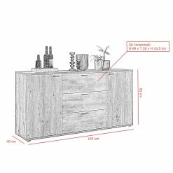Red Living Sideboard Ambato - Eiche Artisan Dekor -Möbel Verkäufe 2024 1000263445 210430 11521900236 SKETCH DETAILS P000000001000263445 sketch